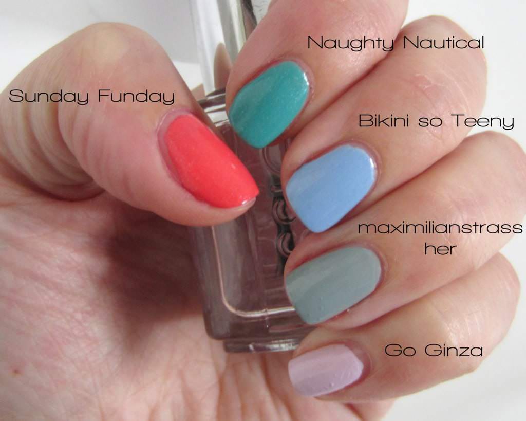 Essie Sortminetswechsel Swatches